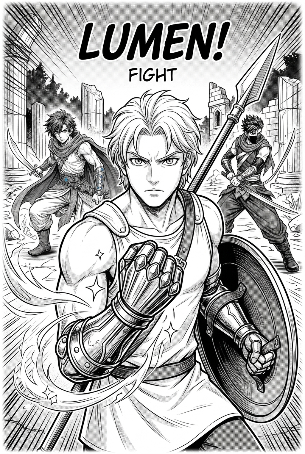 comic strip to manga style ai - Mangaka blog illustration
