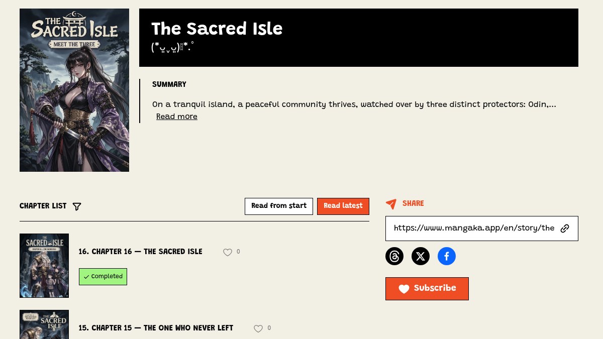 The Sacred Isle - Mangaka Fantasy Backgrounds